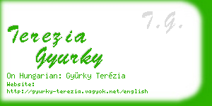 terezia gyurky business card